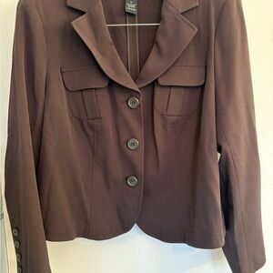 Lane Bryant Chocolate Brown Tailored Blazer